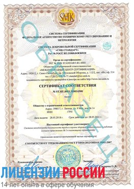Образец сертификата соответствия Гусиноозерск Сертификат OHSAS 18001